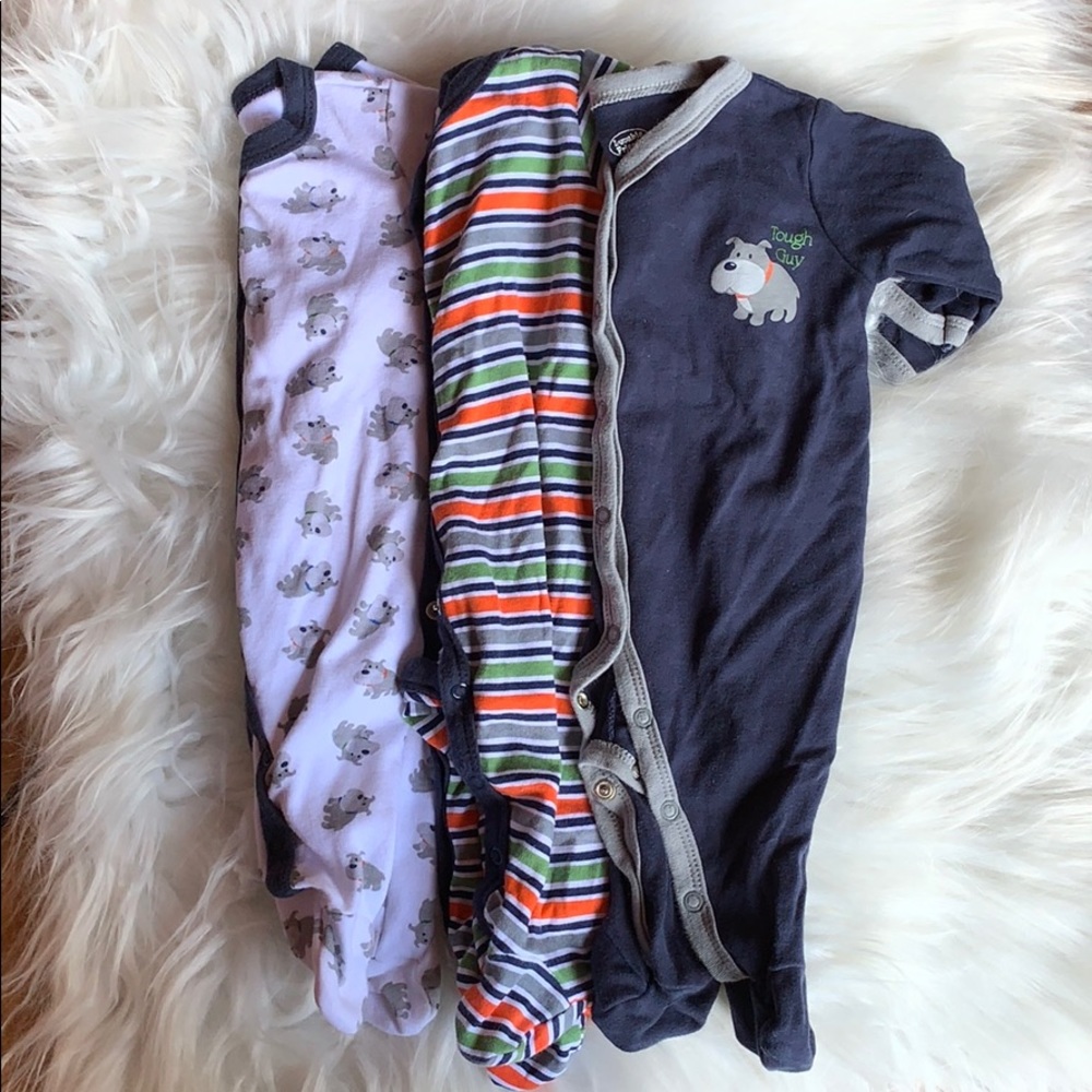 Bulldog Themed Pajama Pack! 3 Pieces!